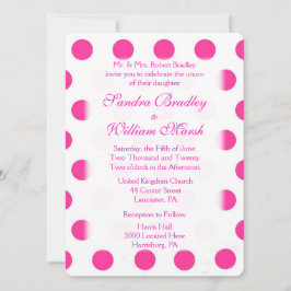 Invitación a la boda de Punto Polka Rosa