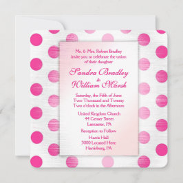 Invitación a la boda de Punto Polka Rosa
