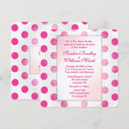 Invitación a la boda de Punto Polka Rosa