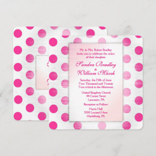 Invitación a la boda de Punto Polka Rosa