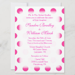 Invitación a la boda de Punto Polka Rosa