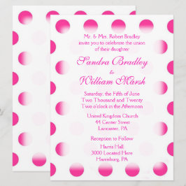 Invitación a la boda de Punto Polka Rosa