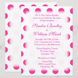 Invitación a la boda de Punto Polka Rosa