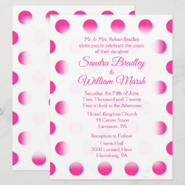 Invitación a la boda de Punto Polka Rosa