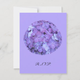 Invitación a la boda de Púrpura Hydrangea RSVP