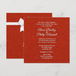 Invitación a la boda de Purpurina Rojo y Boda