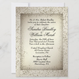 Invitación a la boda de Purpurinas antiguos