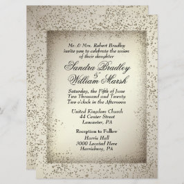 Invitación a la boda de Purpurinas antiguos