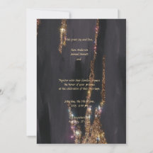 Invitación a la boda de Purpurinas negros