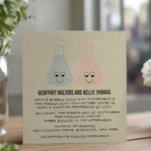 Invitación a la boda de química