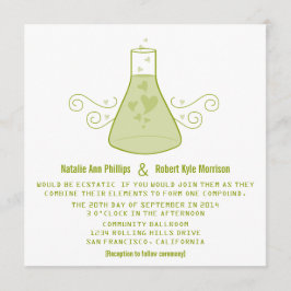 Invitación a la Boda de Química Dulce Verde