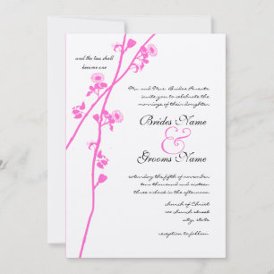Invitación a la boda de Rama de Flor Silvestre Ros
