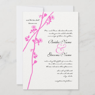 Invitación a la boda de Rama de Flor Silvestre Ros