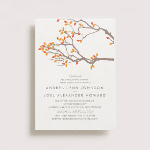 Invitación a la boda de ramas benéficas