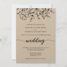 Invitación a la boda de ramas rusticas