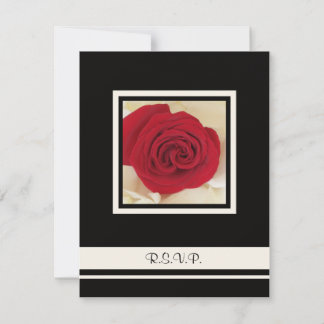 Invitación a la boda de Red Rose RSVP