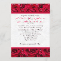 Invitación a la boda de Red Roses Galore
