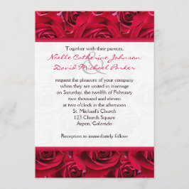 Invitación a la boda de Red Roses Galore