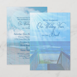 Invitación a la boda de RENOVACIÓN de la playa - O