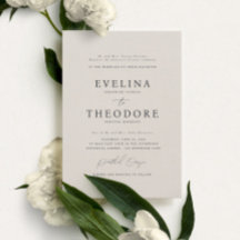 Invitación a la boda de retrato formal Parker