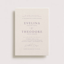 Invitación a la boda de retrato formal Parker