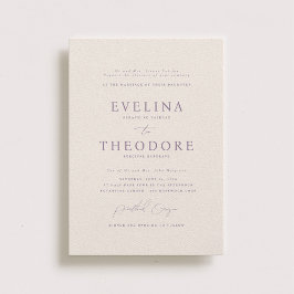 Invitación a la boda de retrato formal Parker