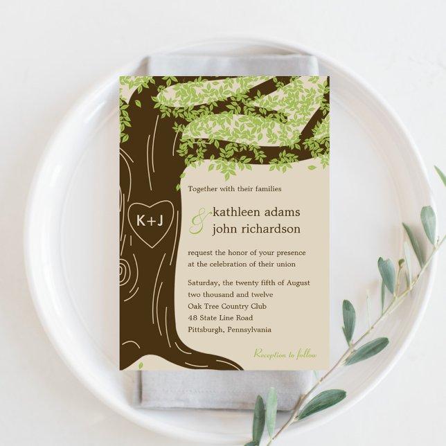 Invitación a la boda de roble (Subido por el creador)