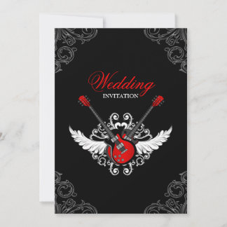 Invitación a la boda de rock y Roll