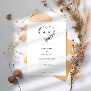 Invitación a la boda de Rosa con flores