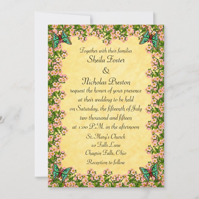 Invitación a la boda de Rosa de Cuaresma (Anverso)