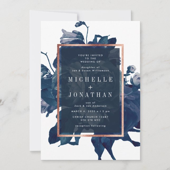 Invitación a la Boda de Rosa de Oro de la Marina (Anverso)