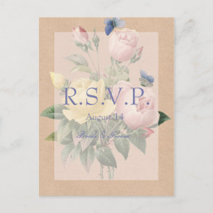 Invitación a la boda de Rosa en inglés RSVP