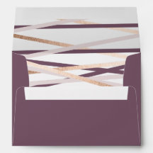 Invitación a la boda de Rosa Gold Streamers