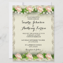 Invitación a la boda de Rosa y encaje