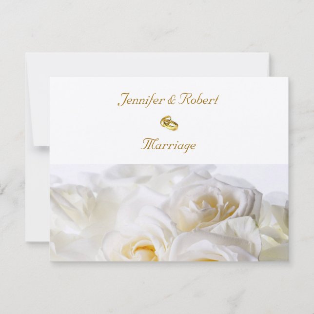 Invitación a la boda de rosas (Anverso)