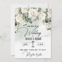 Invitación a la boda de Rosas Chantilly Lace