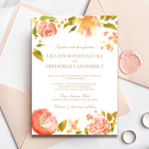 Invitación a la boda de Rosas de acuarela