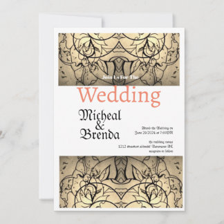 Invitación a la boda de Rosas de época