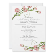 Invitación a la boda de Rosas de los Jardínes Flor
