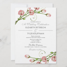 Invitación a la boda de Rosas de los Jardínes Flor