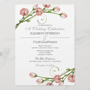 Invitación a la boda de Rosas de los Jardínes Flor