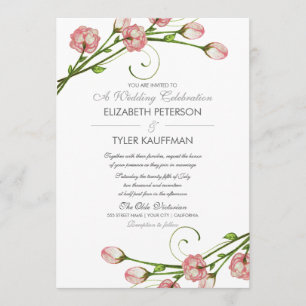 Invitación a la boda de Rosas de los Jardínes Flor