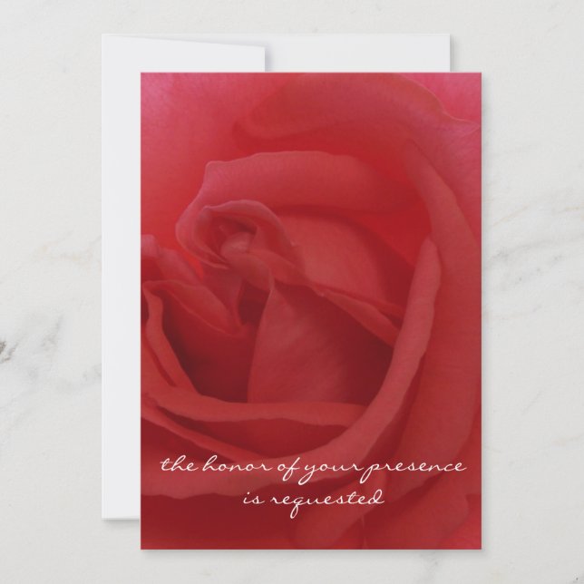 Invitación a la boda de Rosas Rojas (Anverso)