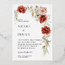 Invitación a la boda de Rosas Rojas