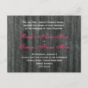 Invitación a la boda de Rosas rosados calientes y