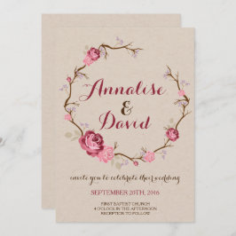 Invitación a la boda de Rosas rusos