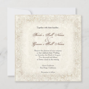 Invitación a la boda de Rosas victorianos