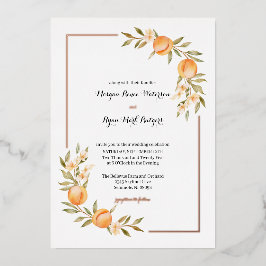 Invitación a la boda de Rosegold Peach