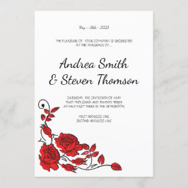 Invitación a la boda de Roses Rojos. Floral