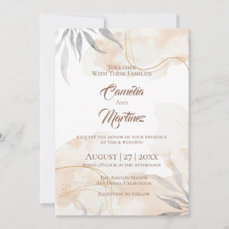 Invitación a la boda de Rubor Boho Terracotta